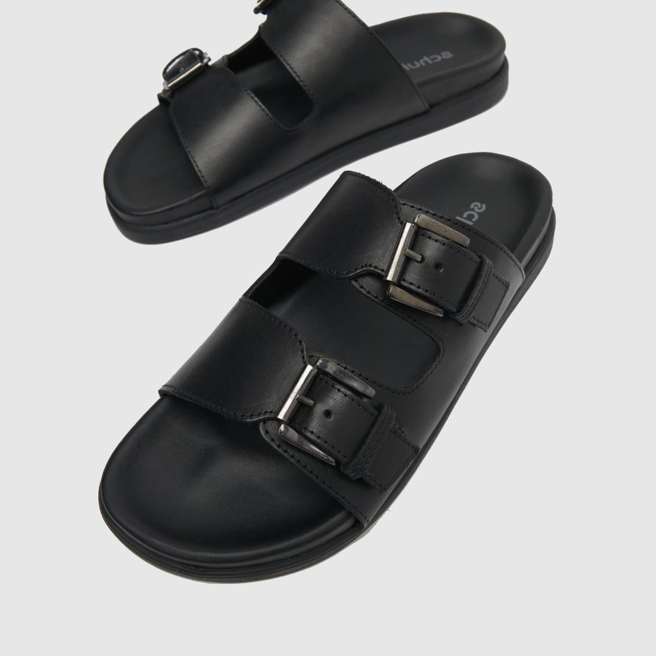 Sami Leather Footbed in Black