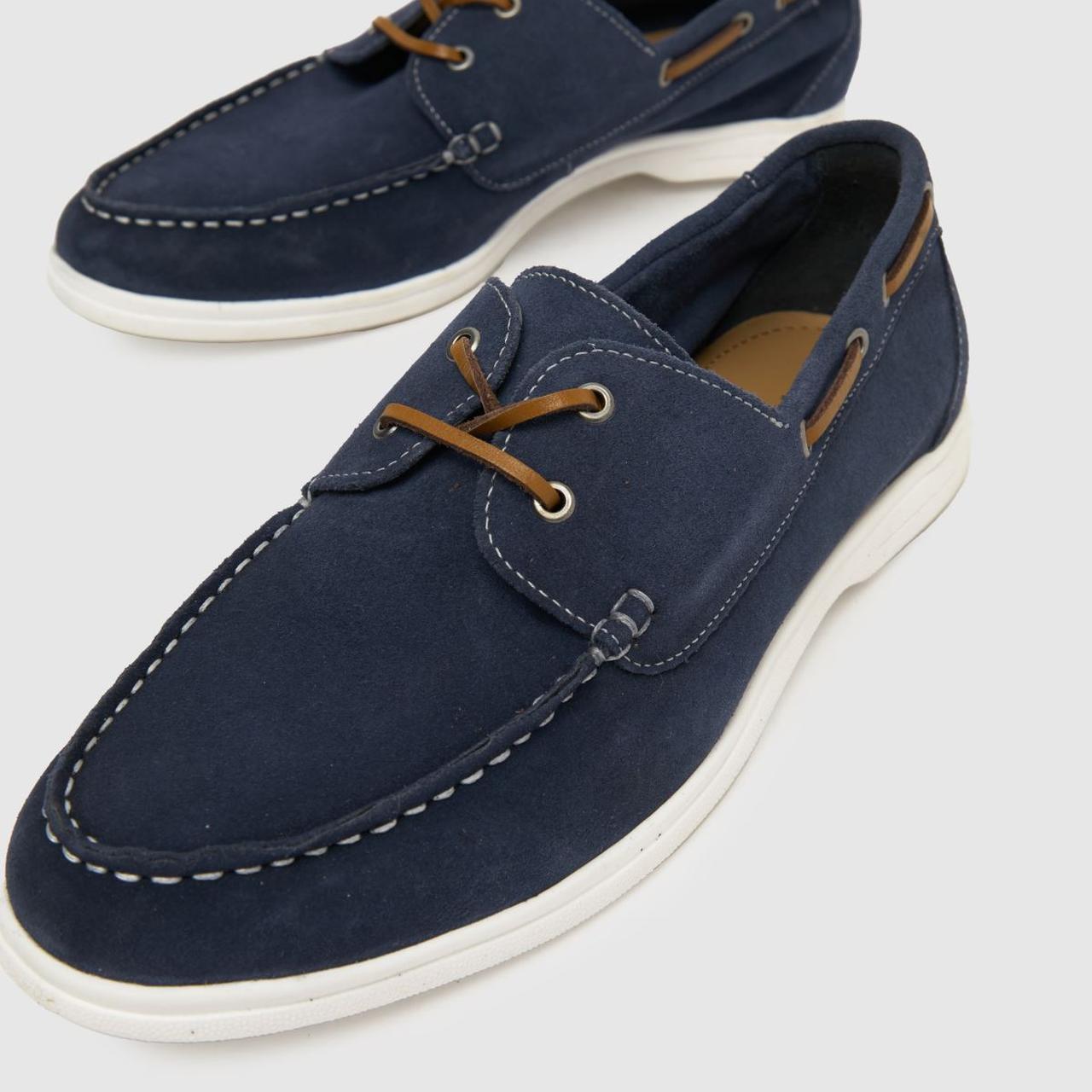 Pablo Suede Boat in Navy