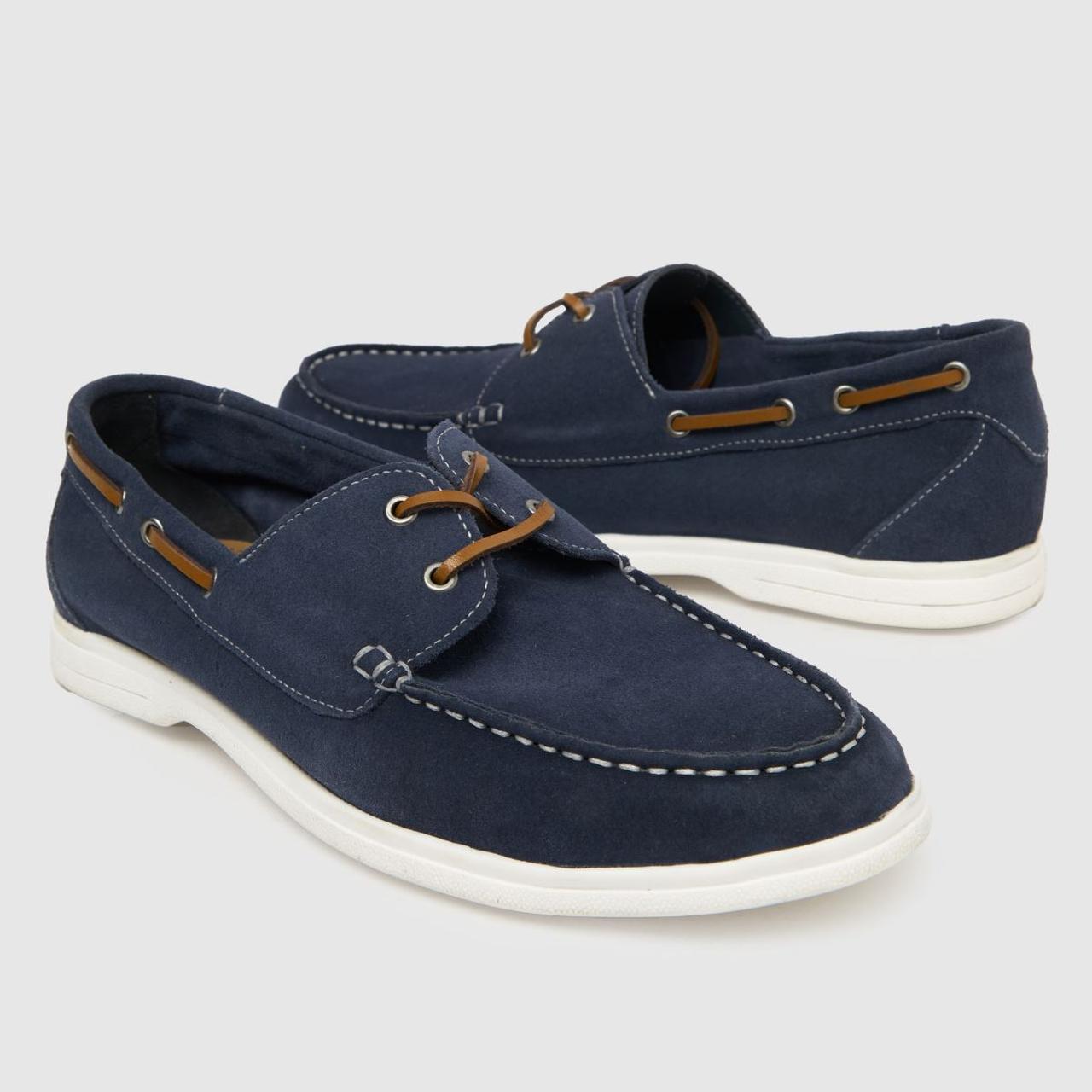 Pablo Suede Boat in Navy