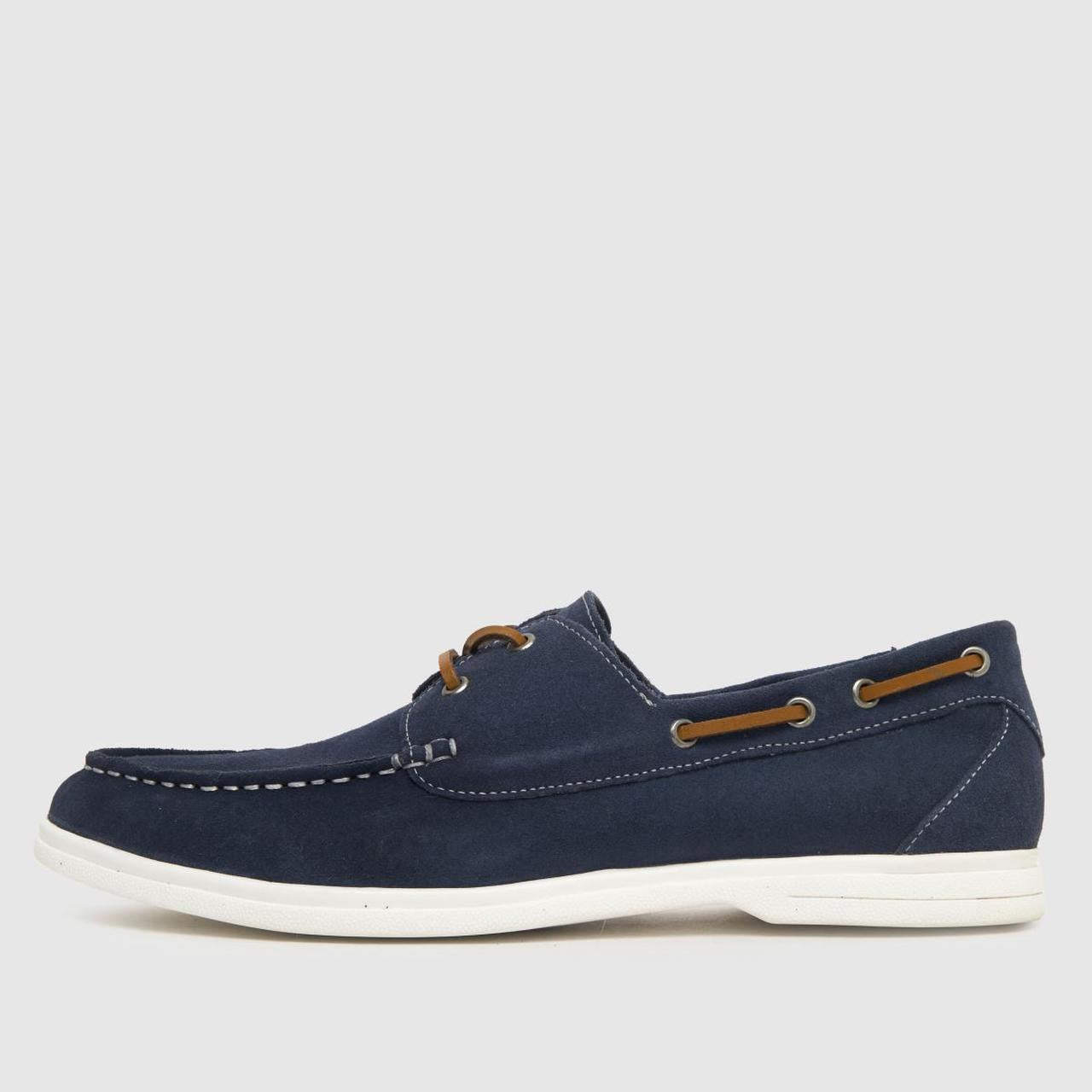 Pablo Suede Boat in Navy