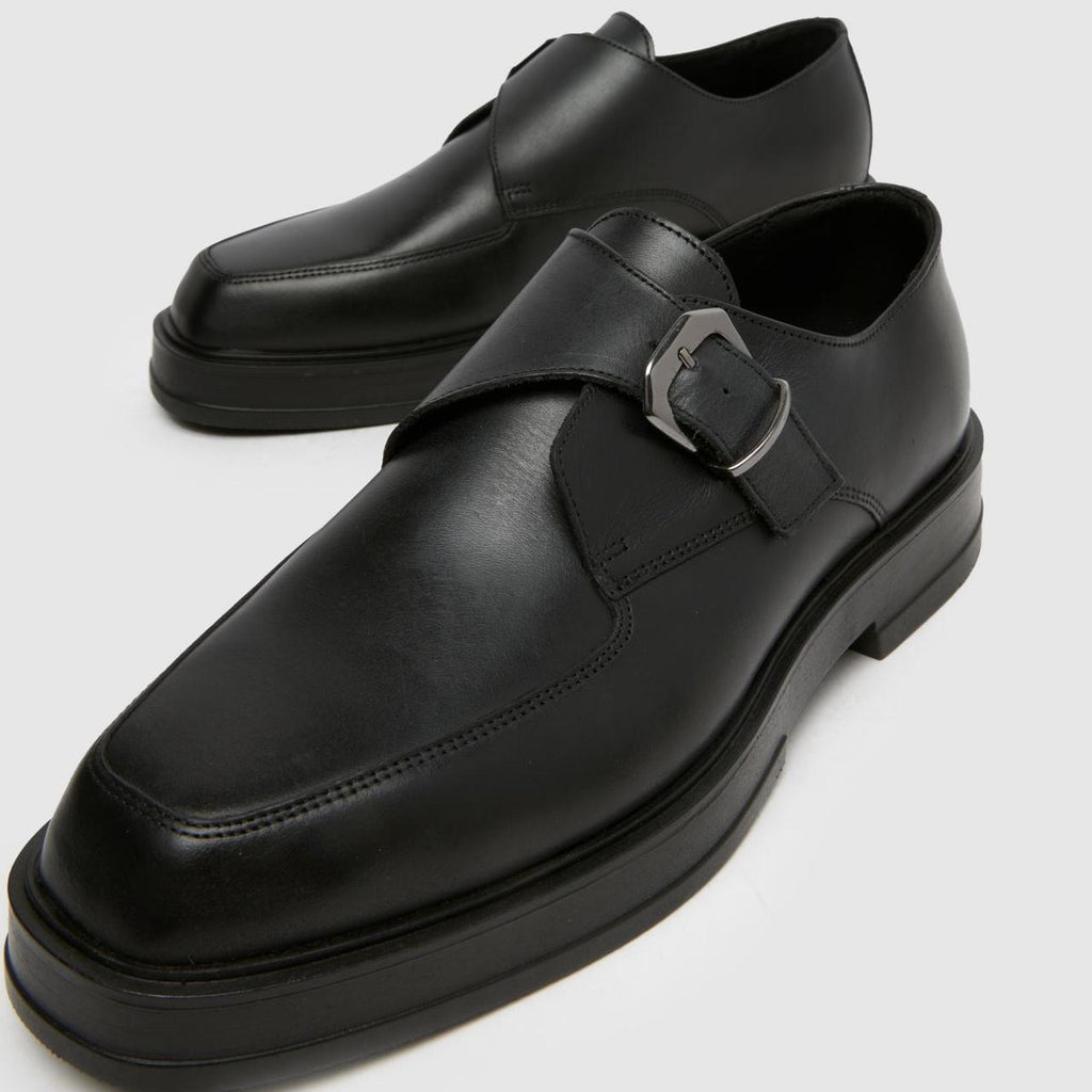 Rocco Leather Monk in Black